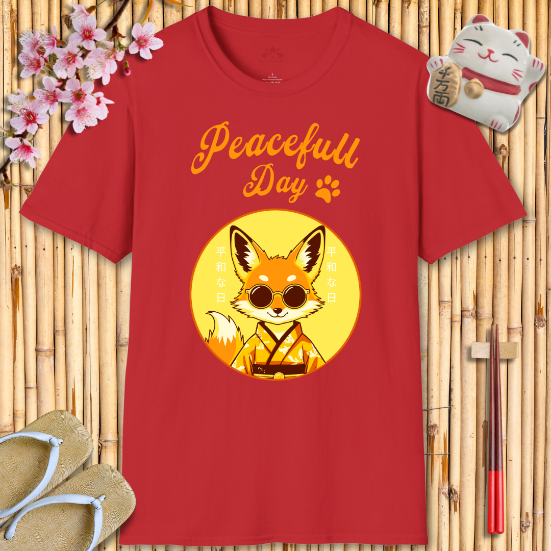 Peacefull Day Fox Unisex Softstyle T-Shirt