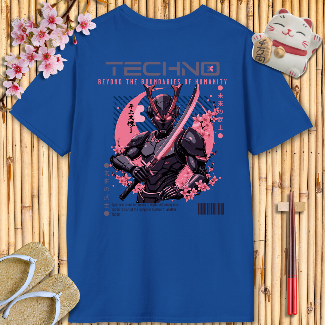 Techno Ninja Pink Back Unisex Softstyle T-Shirt