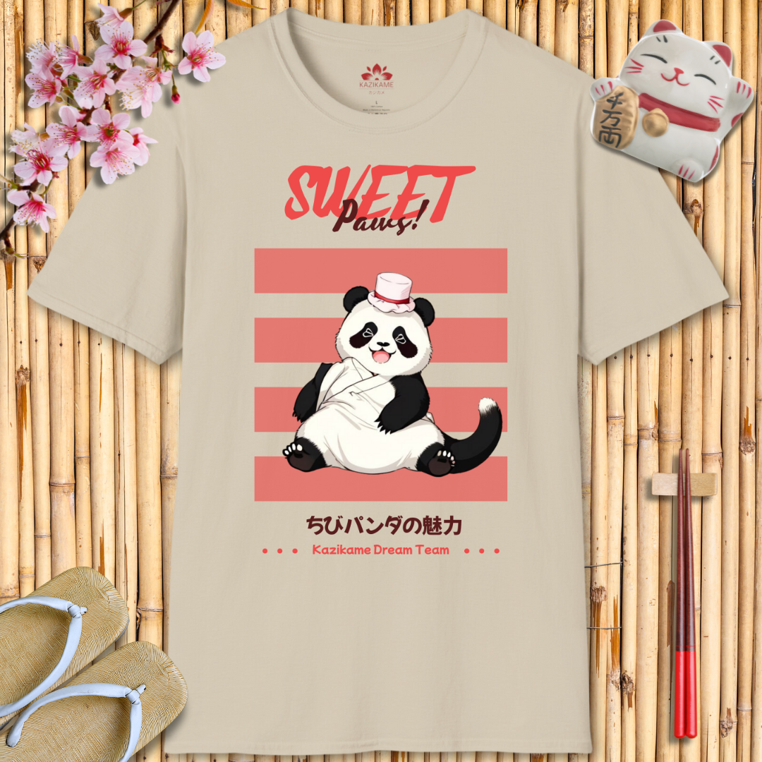 Sweet Paws Panda Unisex Softstyle T-Shirt