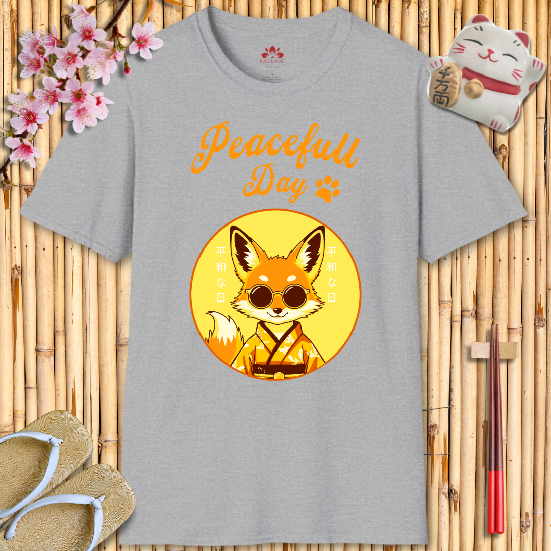 Peacefull Day Fox Unisex Softstyle T-Shirt