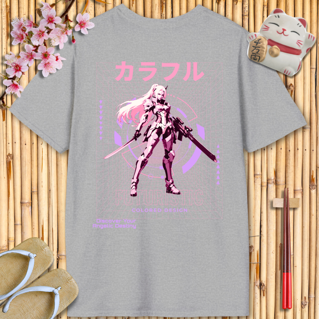 Cybergirl Pink Back Unisex Softstyle T-Shirt