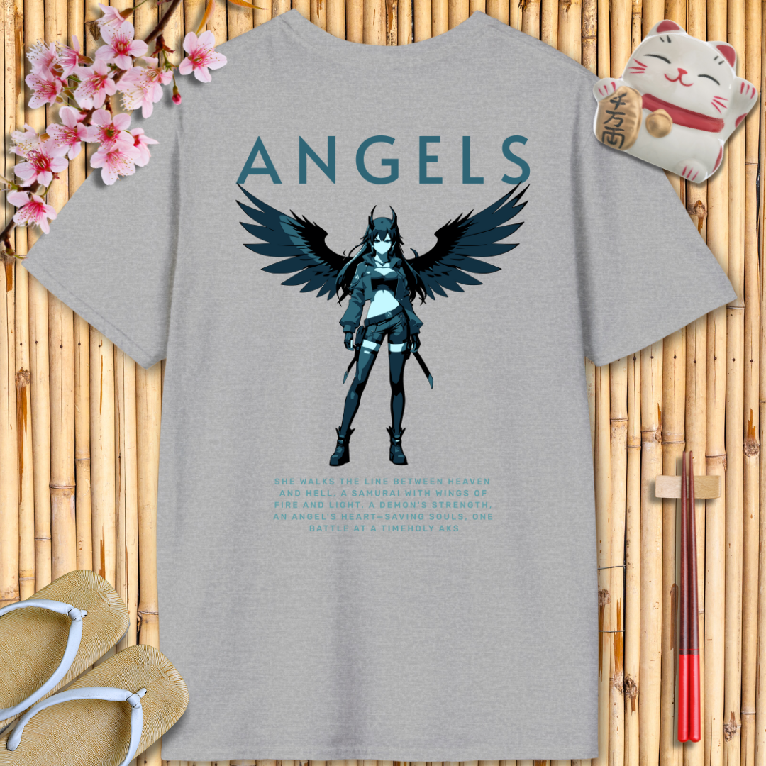 Angels Blue Back Unisex Softstyle T-Shirt