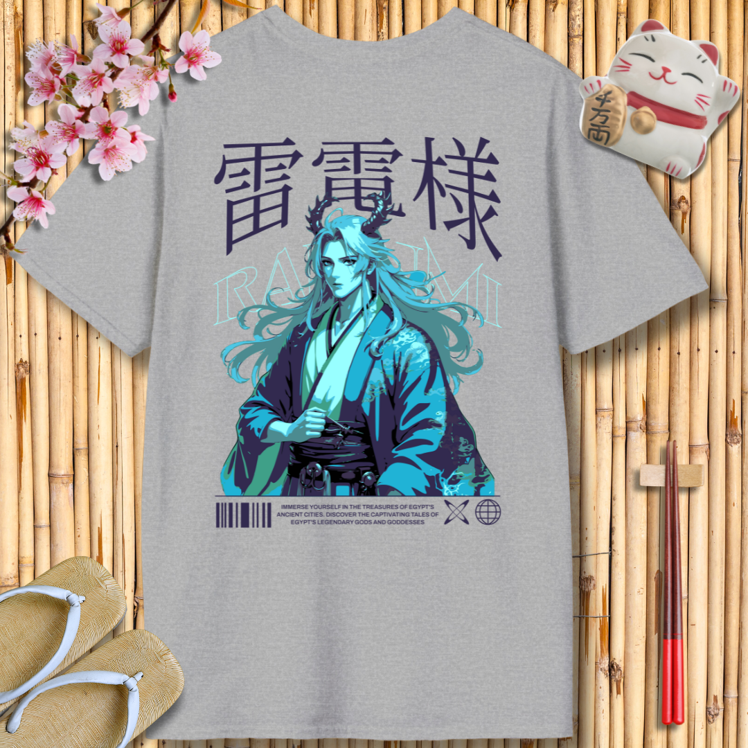 Japanese God Blue Back Unisex Softstyle T-Shirt