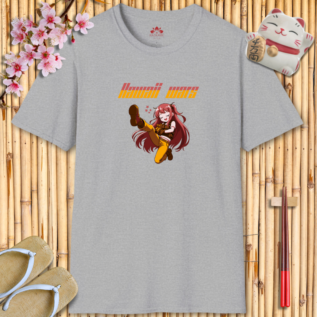 Kawaii Wars Red Yellow Unisex Softstyle T-Shirt