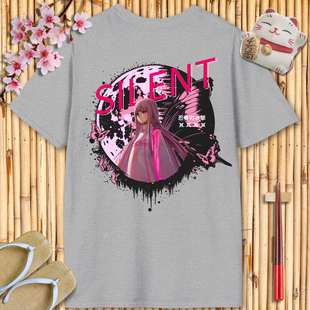 Silent Girl Pink Back Unisex Softstyle T-Shirt