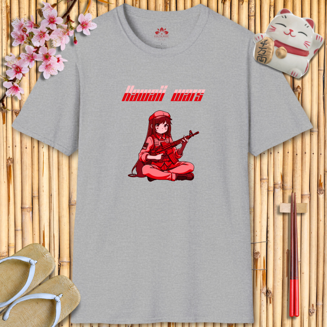 Kawaii Wars Pink Red Unisex Softstyle T-Shirt