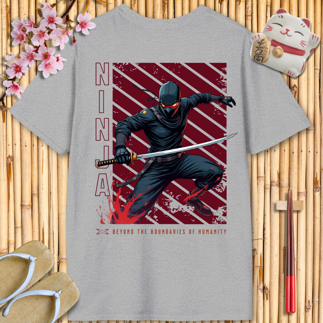 Ninja Red Back Unisex Softstyle T-Shirt