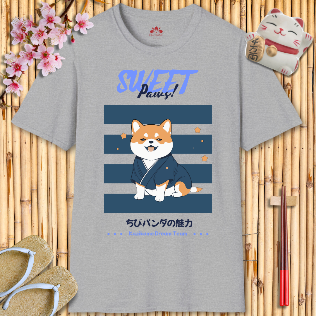 Sweet Paws Shiba blue Unisex Softstyle T-Shirt