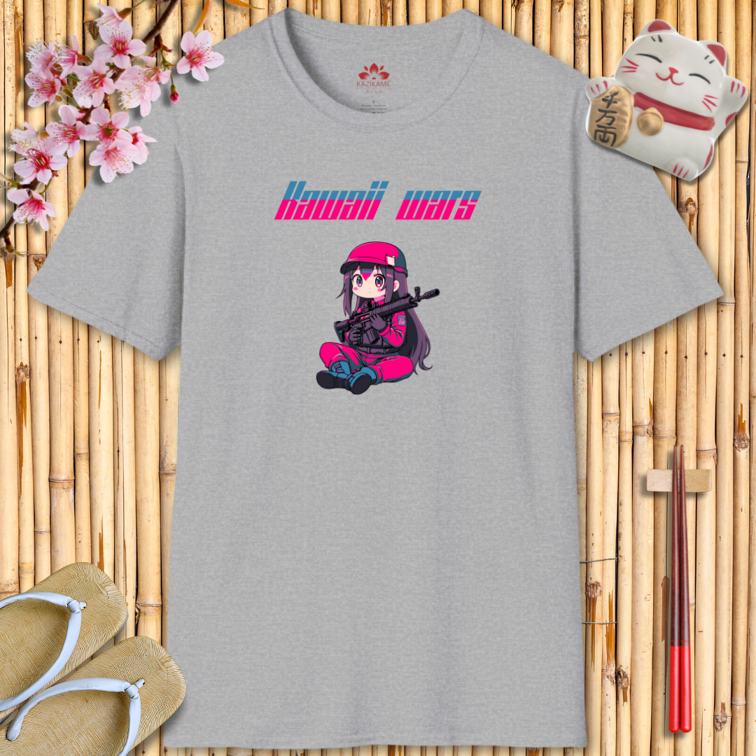 Kawaii Wars Pink Blue Unisex Softstyle T-Shirt