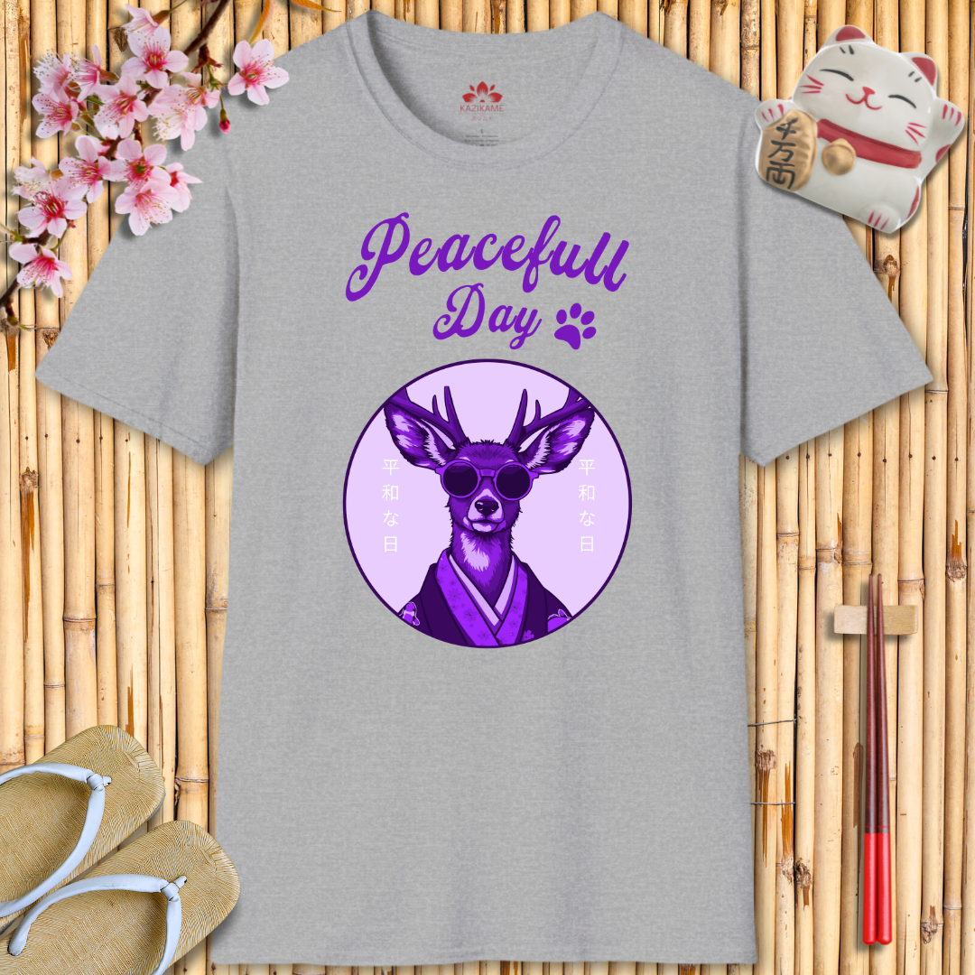 Peacefull Day Deer Unisex Softstyle T-Shirt