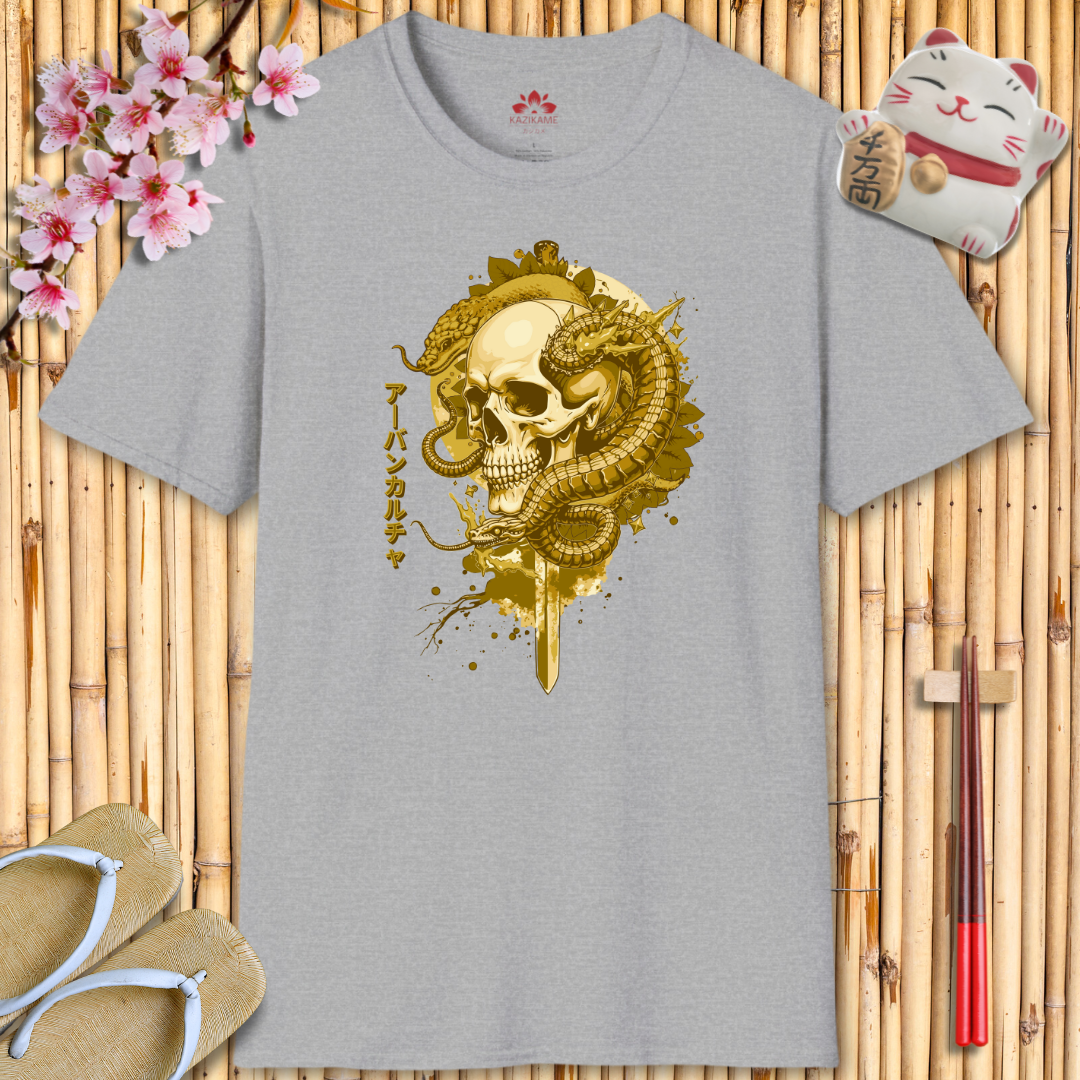 SkullHead Gold Unisex Softstyle T-Shirt