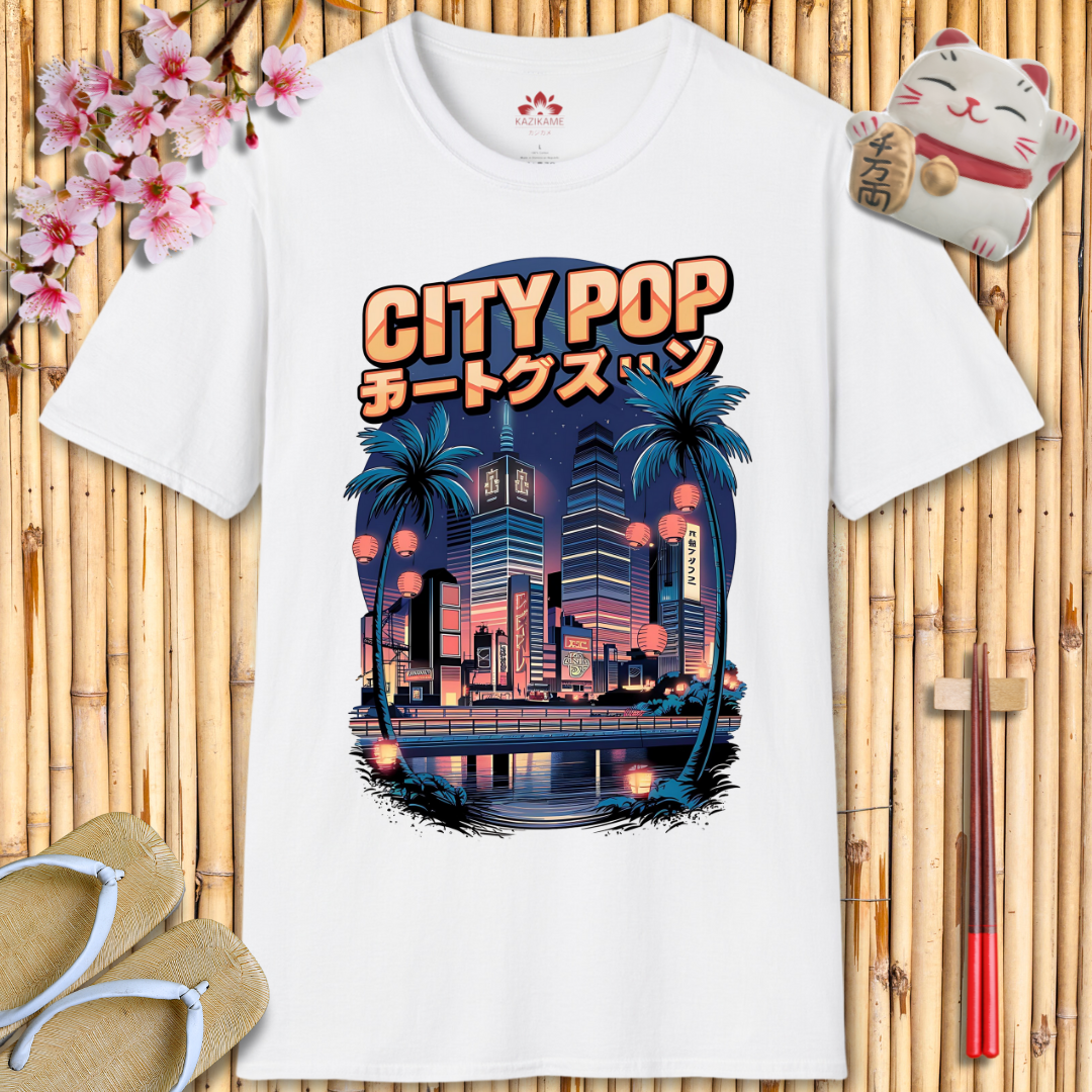 CityPop Skyscrapers Unisex Softstyle T-Shirt