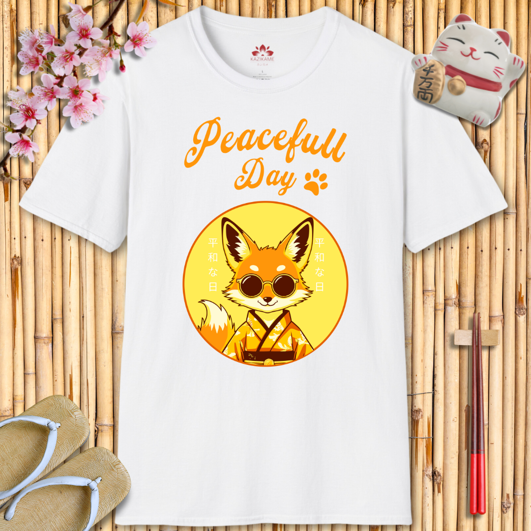 Peacefull Day Fox Unisex Softstyle T-Shirt