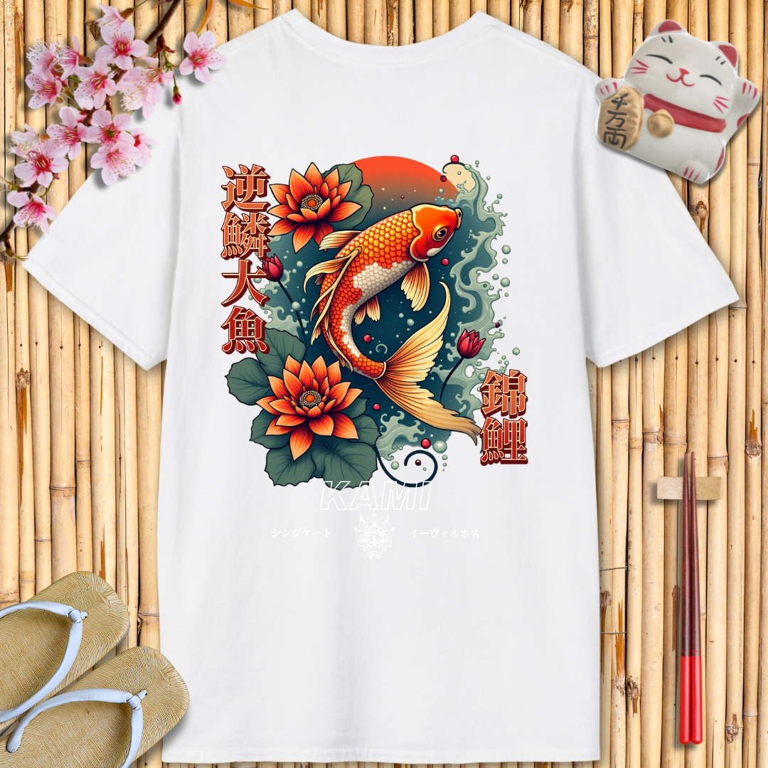 Red Carp Back Unisex Softstyle T-Shirt