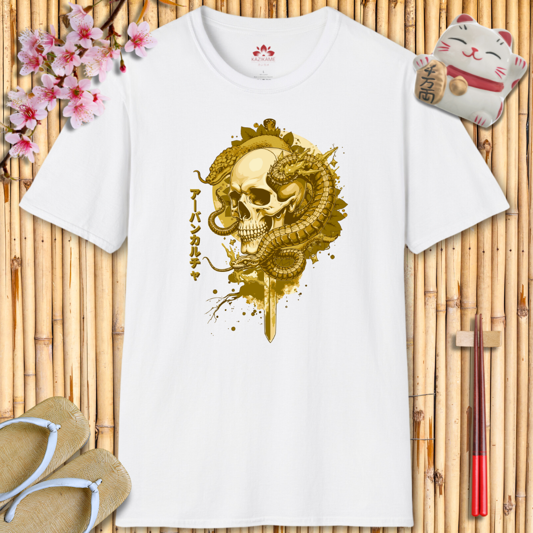 SkullHead Gold Unisex Softstyle T-Shirt