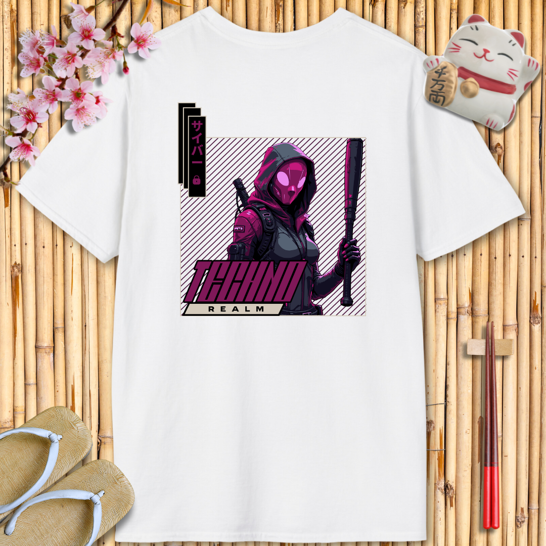 TechnoRealm Pink Back Unisex Softstyle T-Shirt