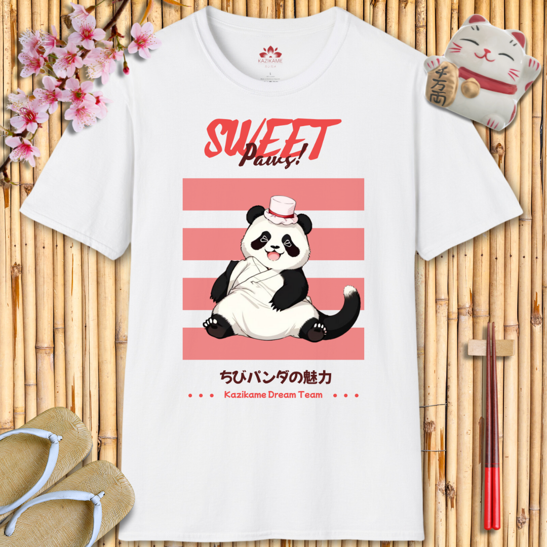 Sweet Paws Panda Unisex Softstyle T-Shirt