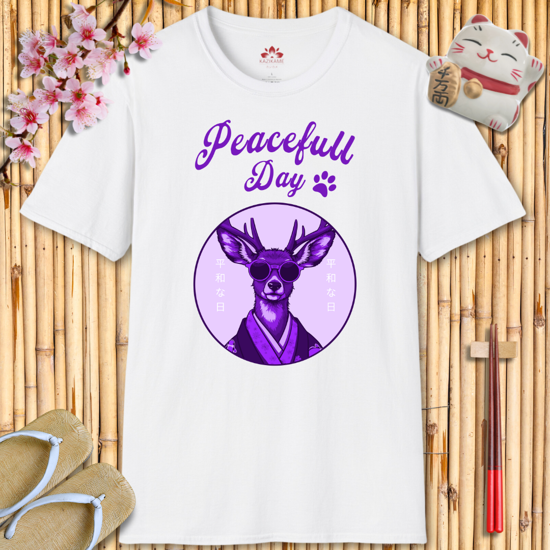 Peacefull Day Deer Unisex Softstyle T-Shirt