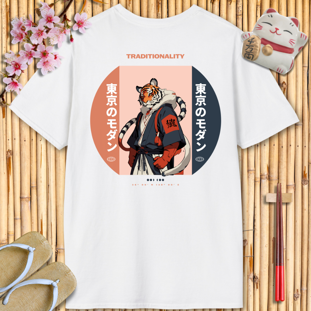 Furry Warrior Tiger Unisex Softstyle T-Shirt