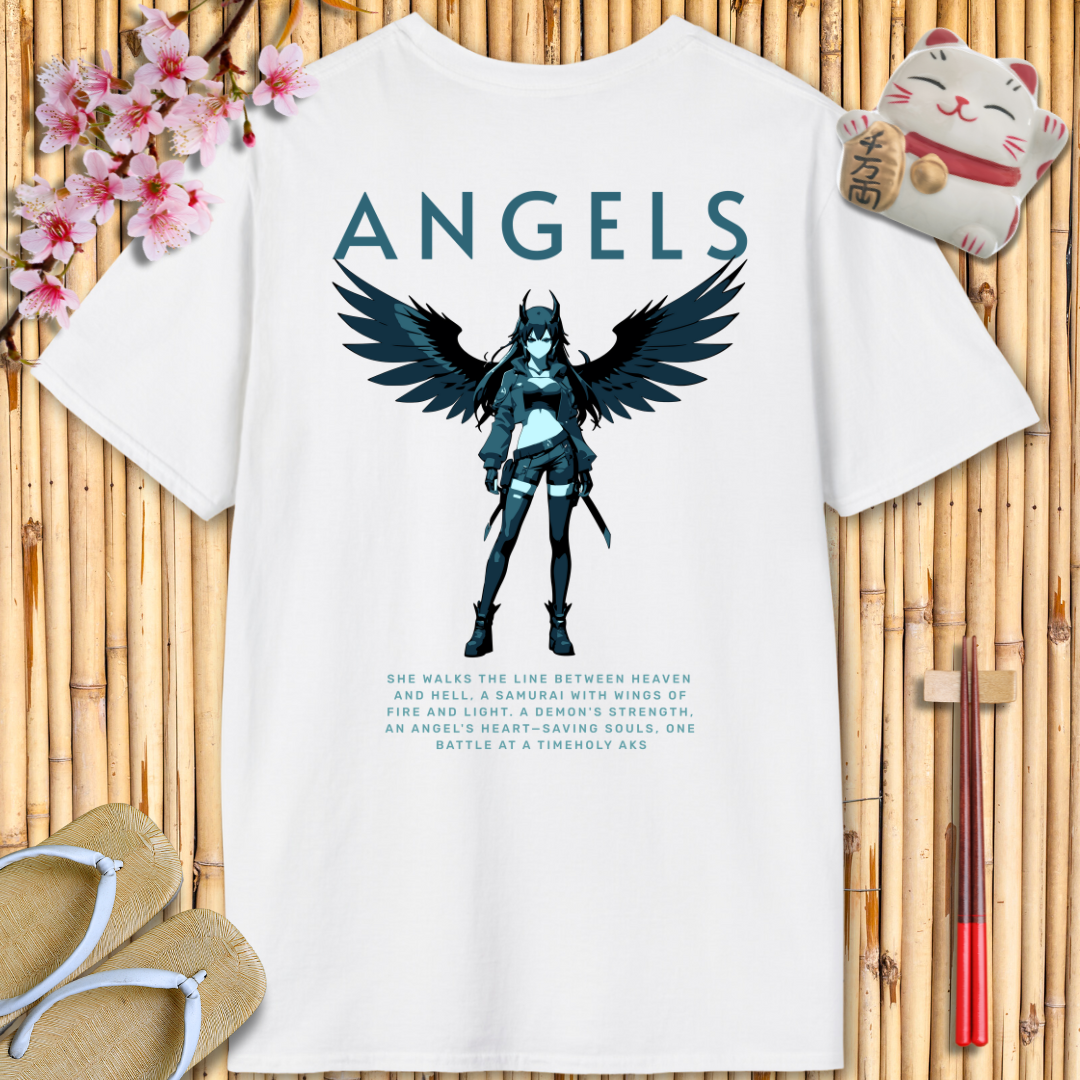 Angels Blue Back Unisex Softstyle T-Shirt